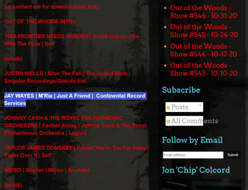 Playlist out of the Woods!